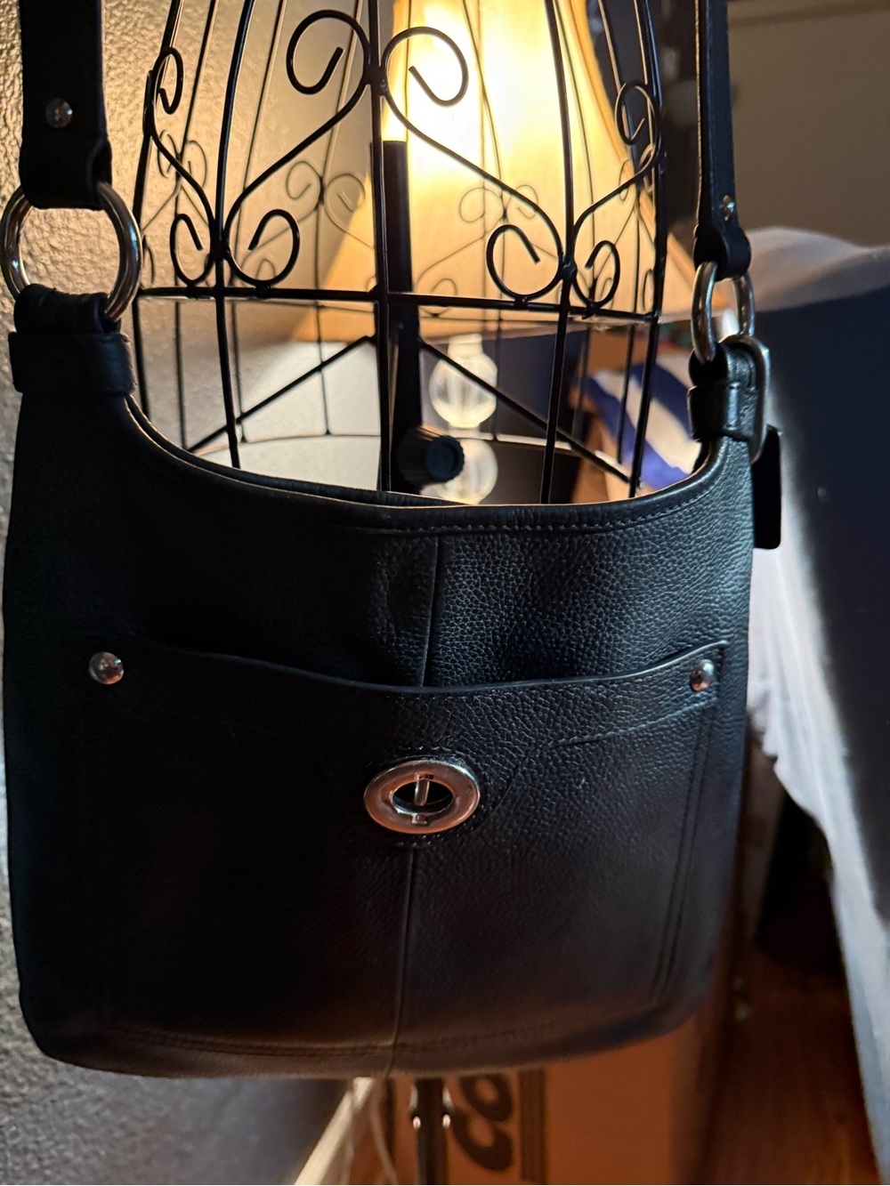 Coach Black Leather Crossbody Bag - Coach